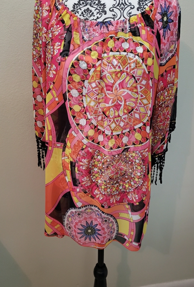 Lilypad multicolored print blouse